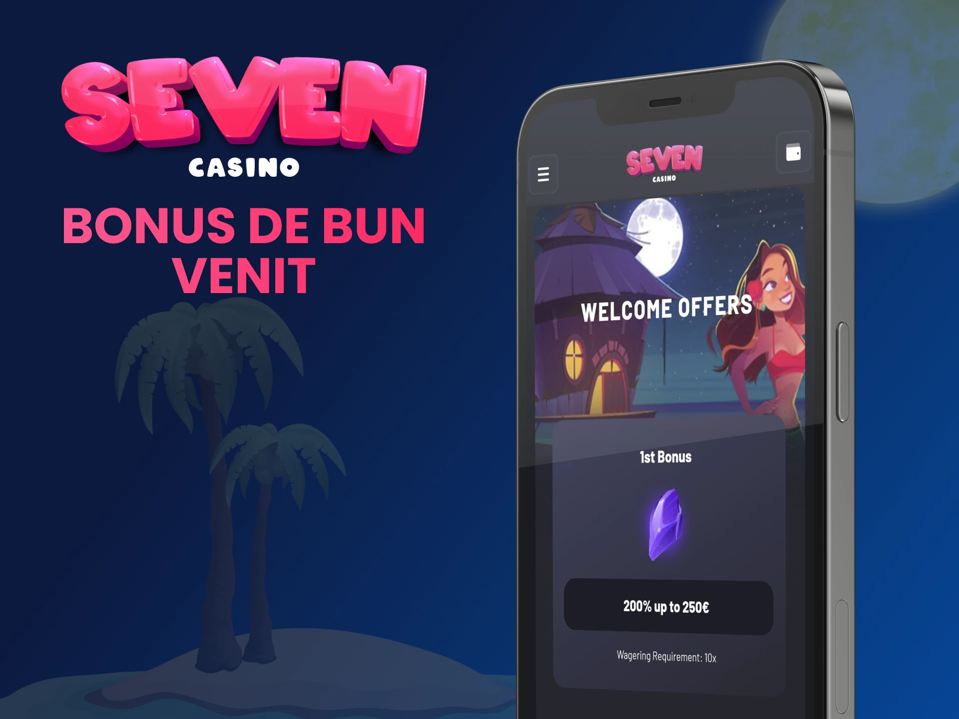 Cum să obțineți un bonus de bun venit pe platforma mobilă a Seven Casino.