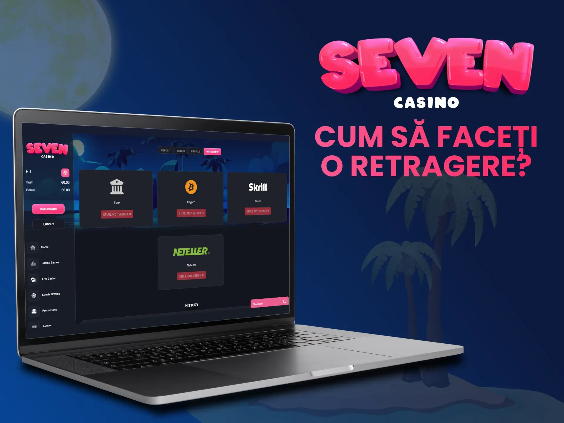 Proces necomplicat pentru retragerea câștigurilor la Seven Casino.