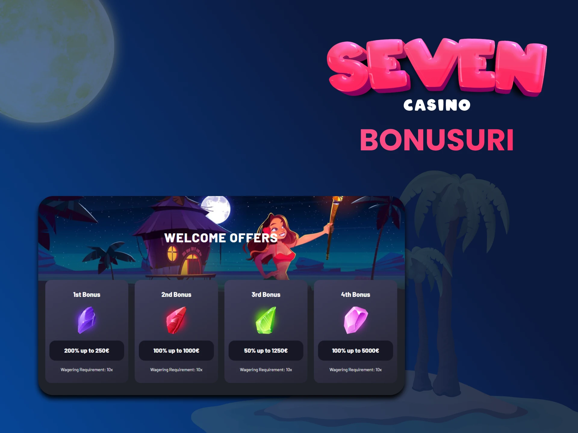 Diversele bonusuri care sunt disponibile pe platforma Seven Casino.