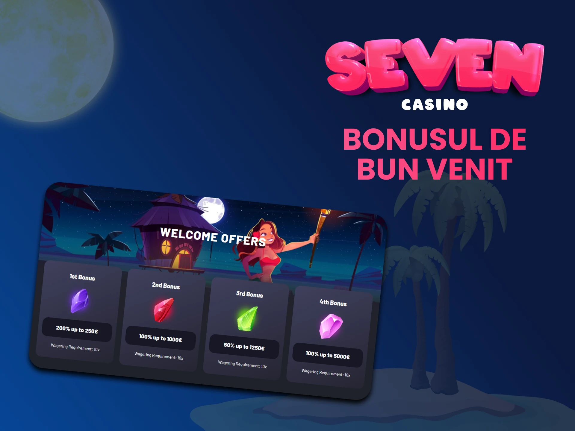 Creșteți-vă câștigurile cu bonusul de bun venit de la Seven Casino.