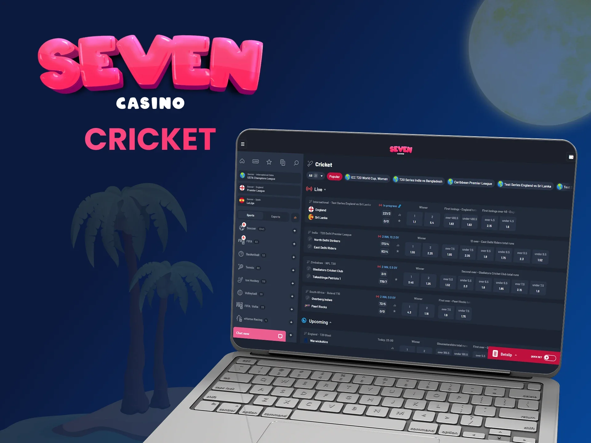 Rămâi la curent cu știrile despre cricket datorită Seven Casino.