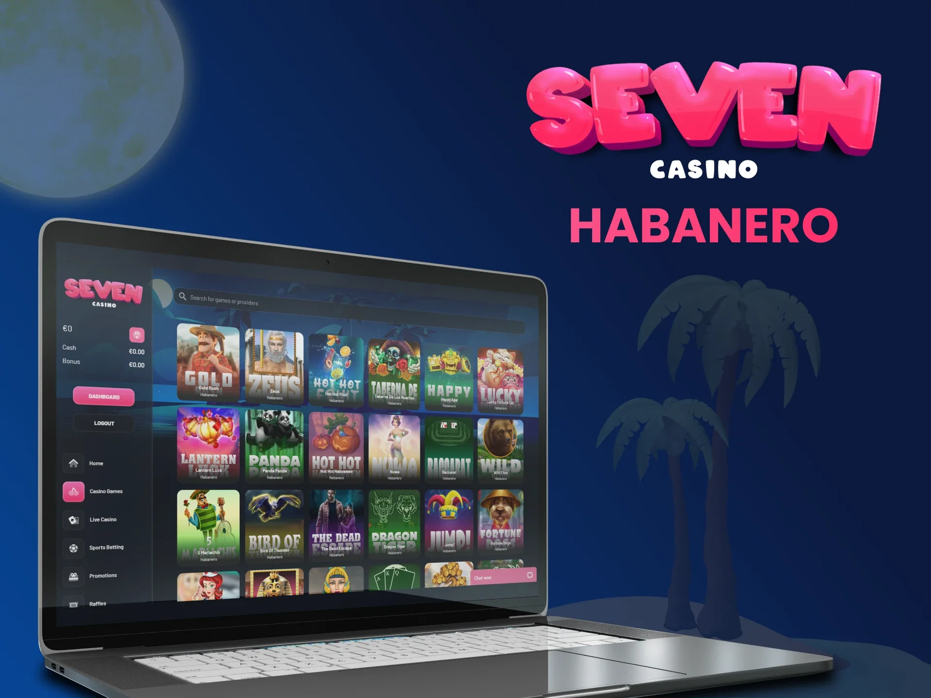 Jocuri de la furnizorul de încredere Habanero la Seven Casino.