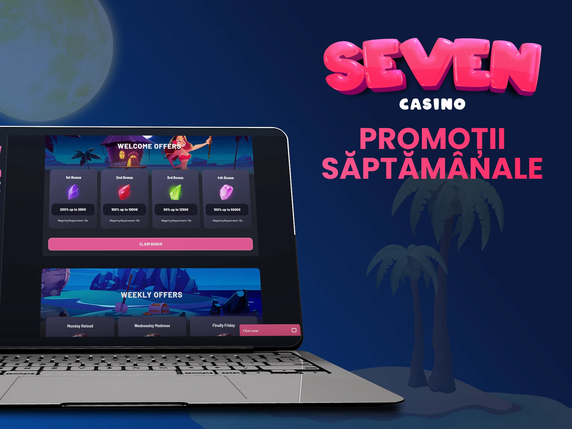 Informații despre promoțiile săptămânale profitabile de la Seven Casino.